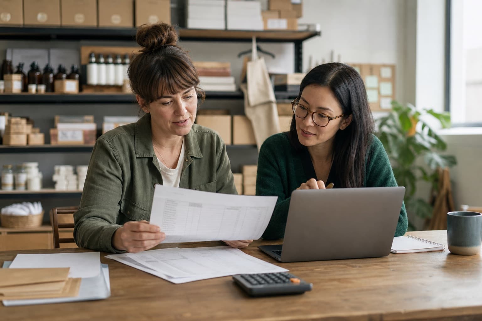 A business owner reviewing records with a trusted advisor
