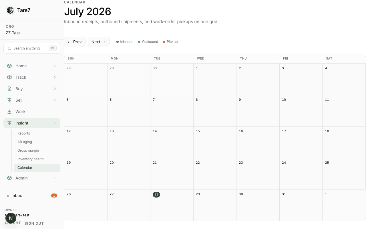 Schedule calendar