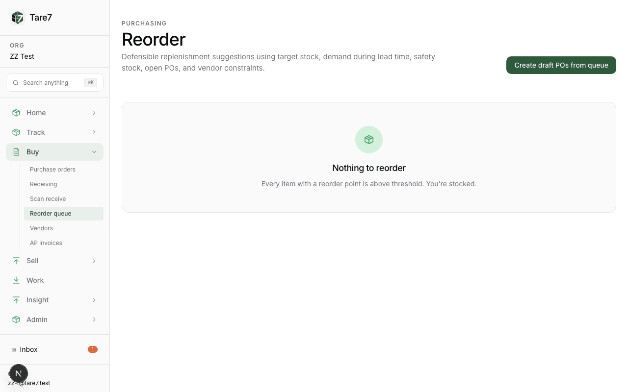 Reorder drafts