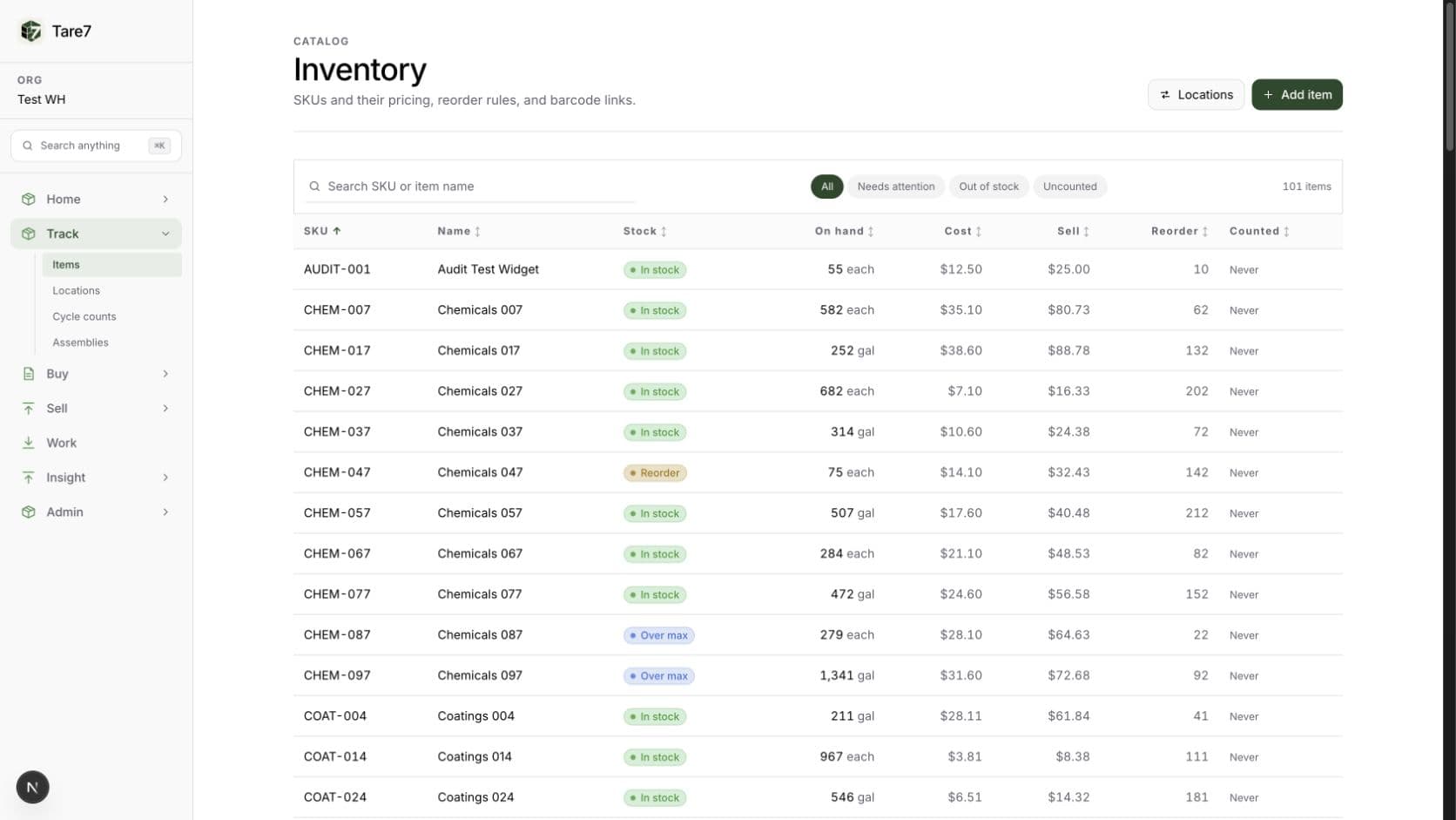 Find the item. See the truth. Actual Tare7 product screen